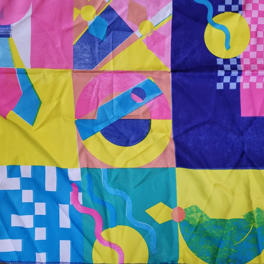 Lush Knot Wrap Colorful Abstract Pink Blue Yellow